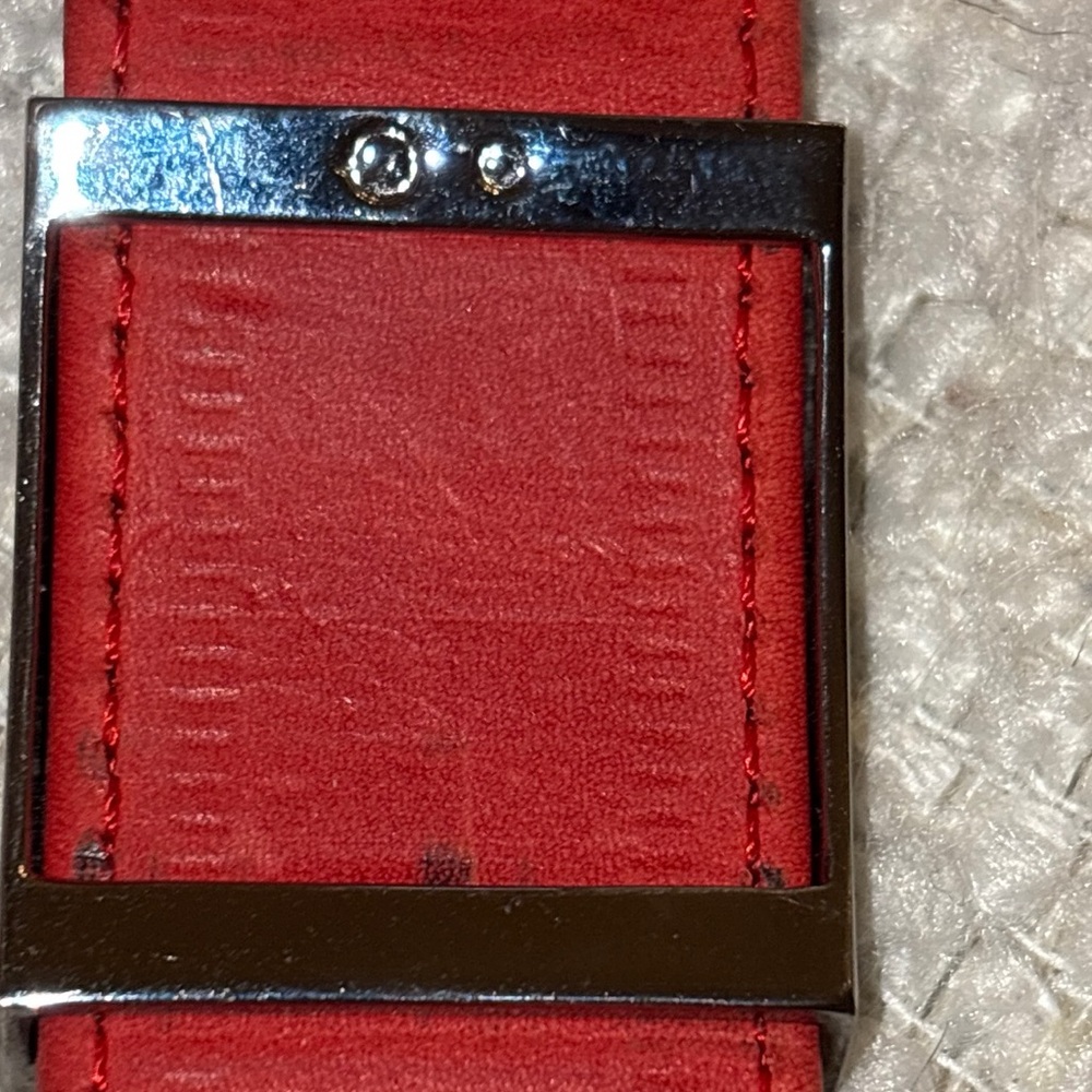 Swarovski Red & Black Crystal Panel Bracelet Swan Stamp - Picture 4 of 4
